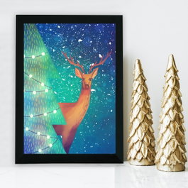 Wallity Cuadro Decorativo Enmarcado en MDF Multicolor 24 x 29 cm